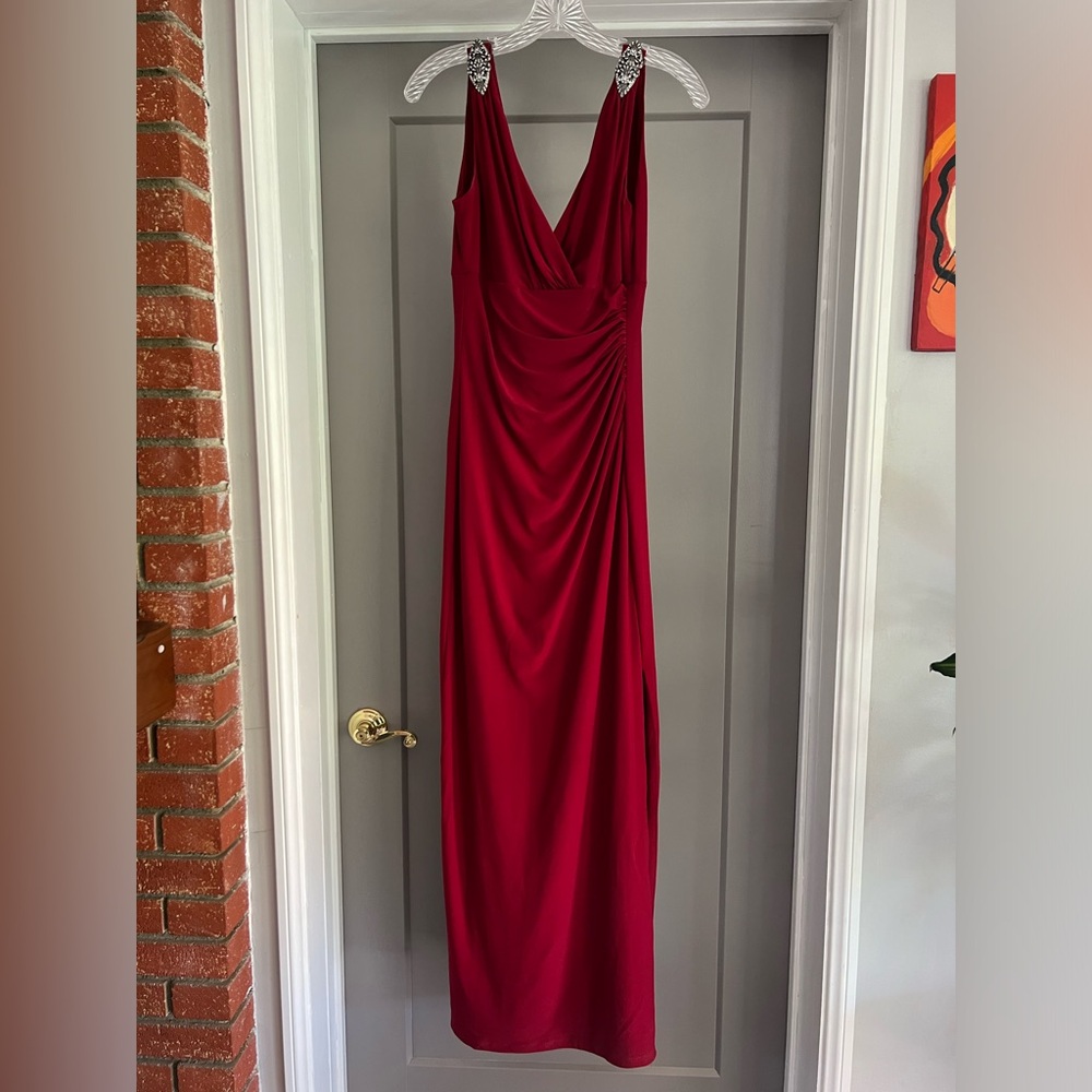 Red Ralph Lauren formal evening gown